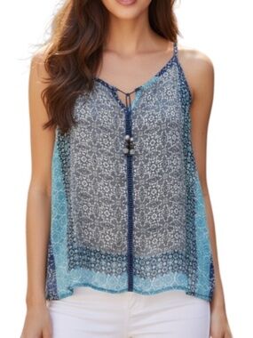 💙 Knox Rose Spaghetti Sheer Tank Size XL